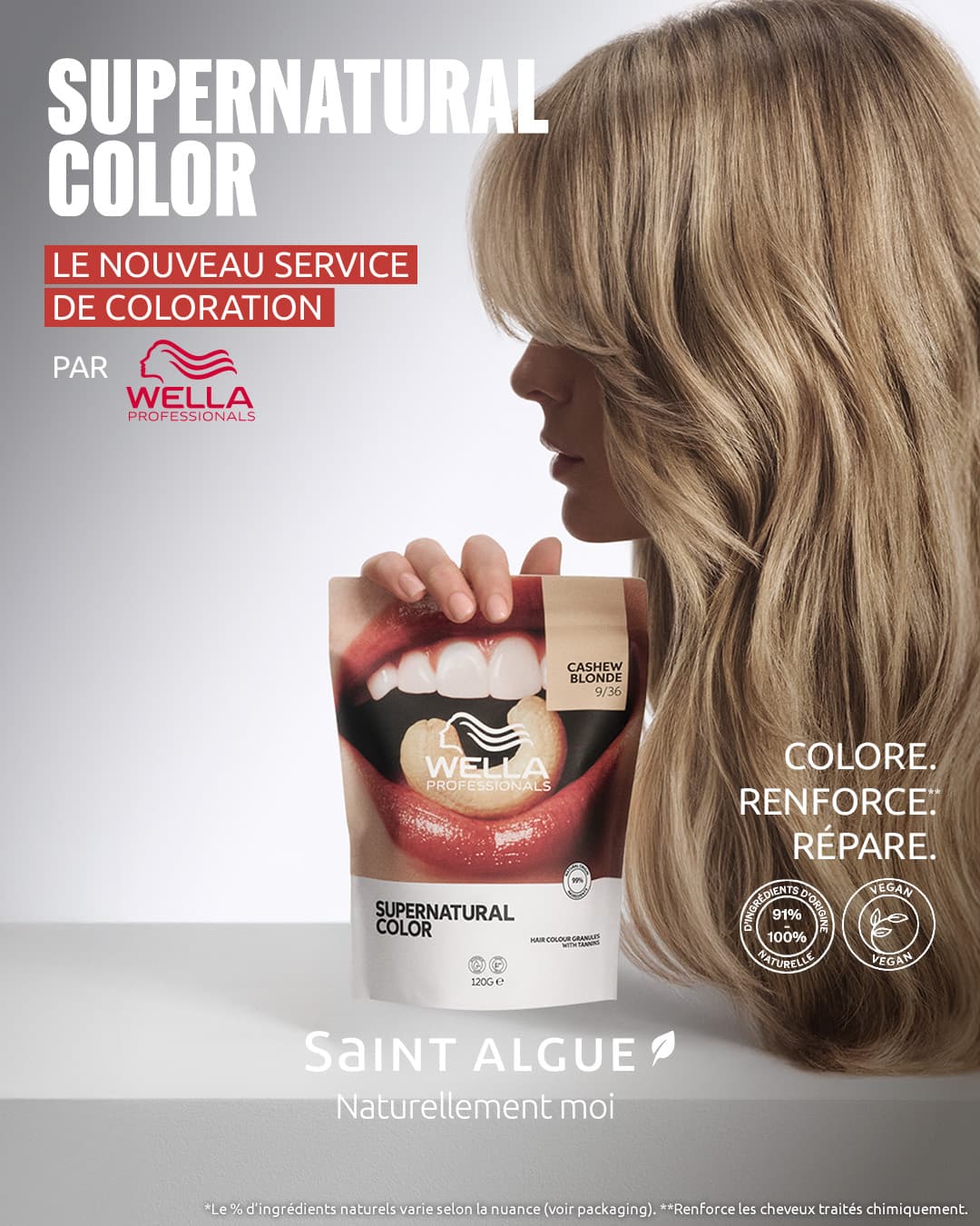 SUPERNATURAL COLOR BY @wellafrance🌿
Découvrez LE nouveau service de coloration formulé à partir d’ingrédients d’origine naturelle* par @wellafrance qui colore, renforce** et répare vos cheveux dès maintenant dans nos salons 💫
Pour prendre RDV 👉 lien dans la bio
*Entre 91% et 100%
**Renforce les cheveux traités chimiquement