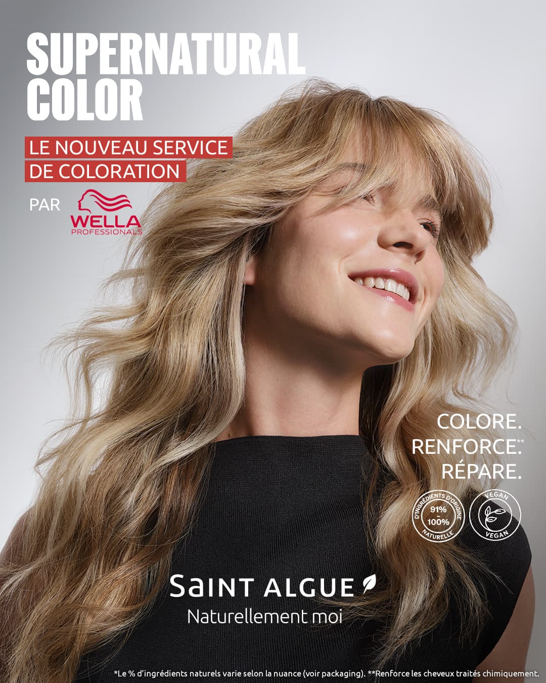 SUPERNATURAL COLOR BY @wellafrance🌿
LE nouveau service de coloration formulé à partir d’ingrédients d’origine naturelle* par @wellafrance qui colore, renforce** et répare vos cheveux ✨
Pour prendre RDV dans l’un de nos salons 👉 lien dans la bio
*Entre 91% et 100%
**Renforce les cheveux traités chimiquement